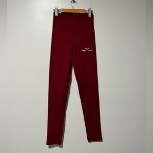 Lazypants Women’s Burgundy High-Waisted Leggings – Size Medium